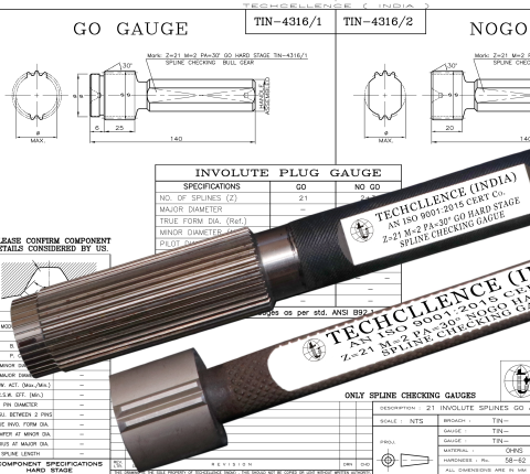 involute spline plug gauges