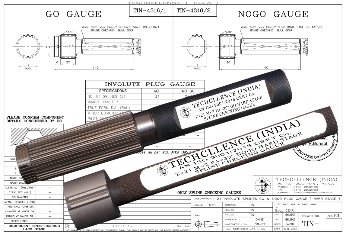 Involute Spline Plug Gauges manufacturers