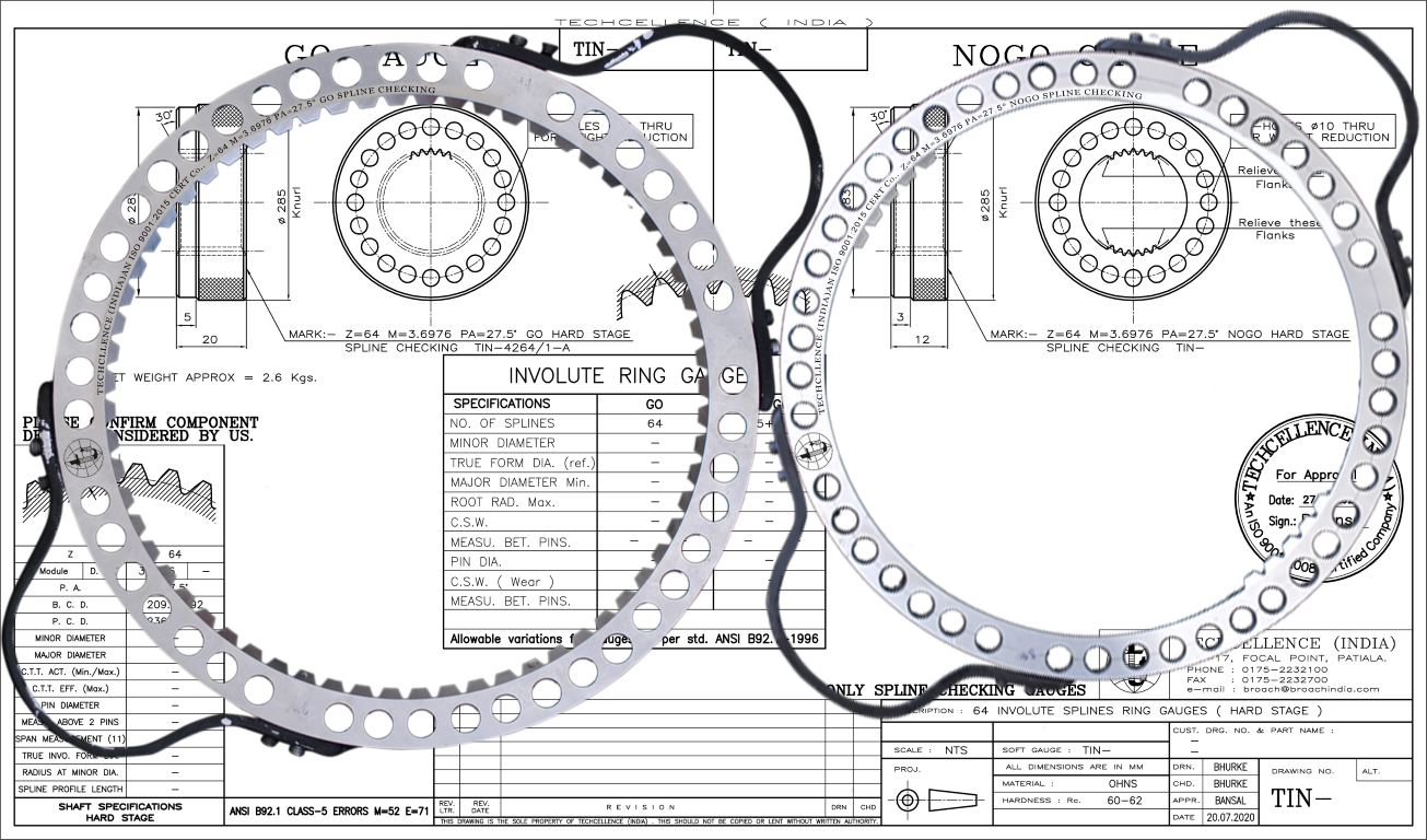 Weight Reduction Spline Gauges manufacturers